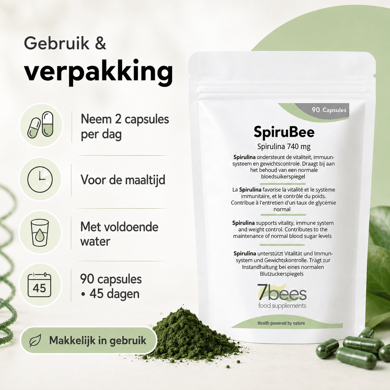 spirubee gebruik en verpakking