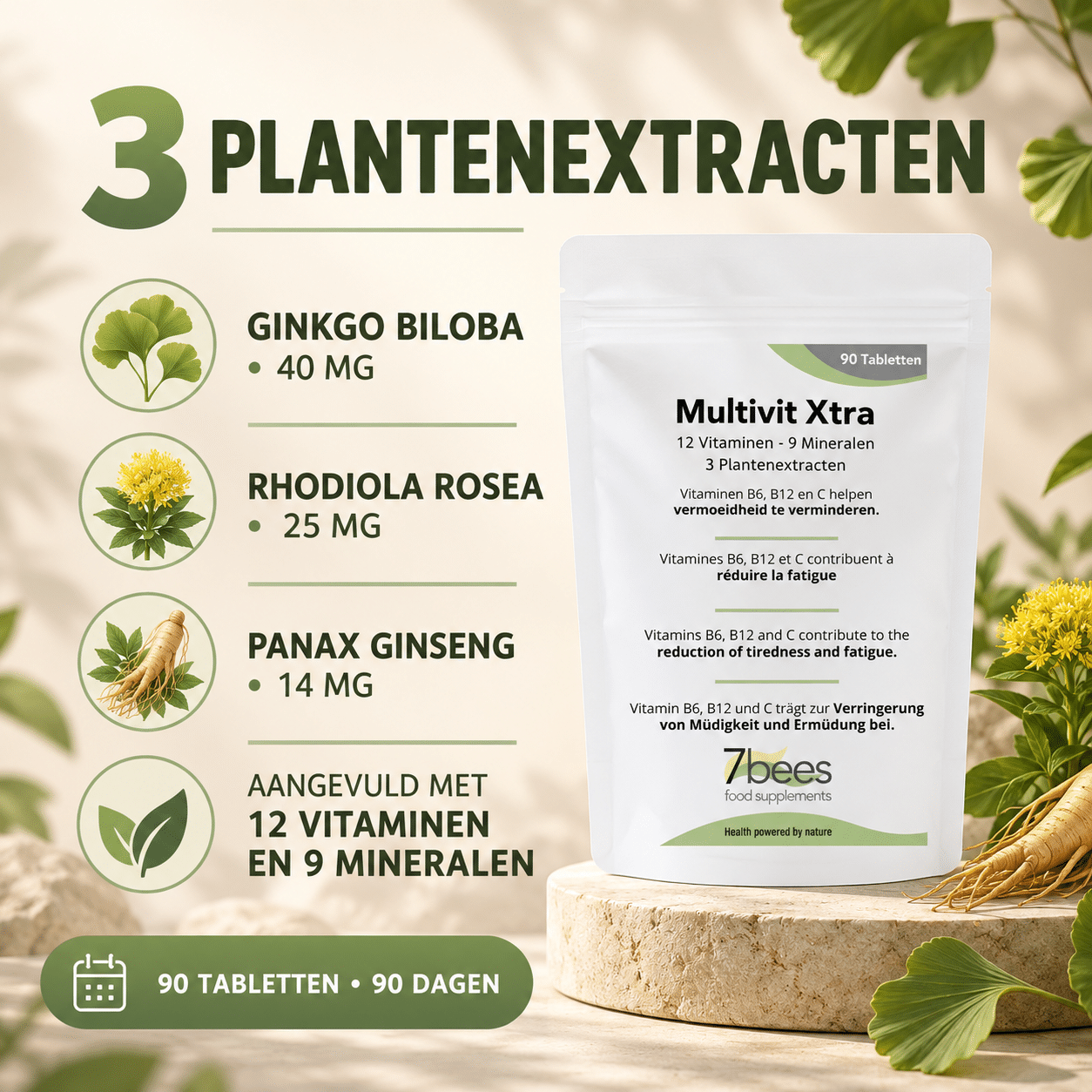 3 plantenextracten met Multivit Xtra
