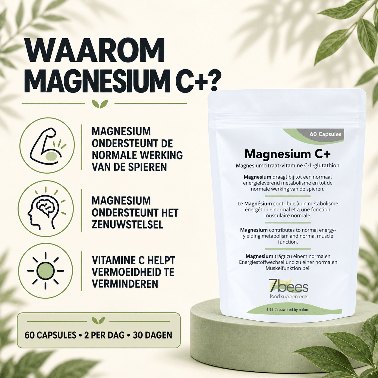 Magnesium C+ - 60 capsules - Afbeelding 4