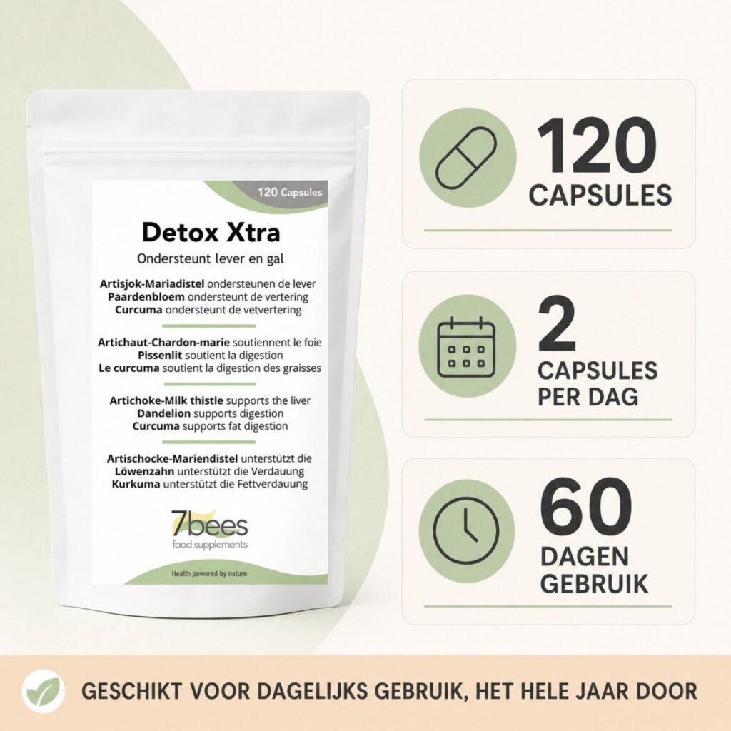 Detox Xtra - lever supplement met 4 plantenextracten - 120 capsules