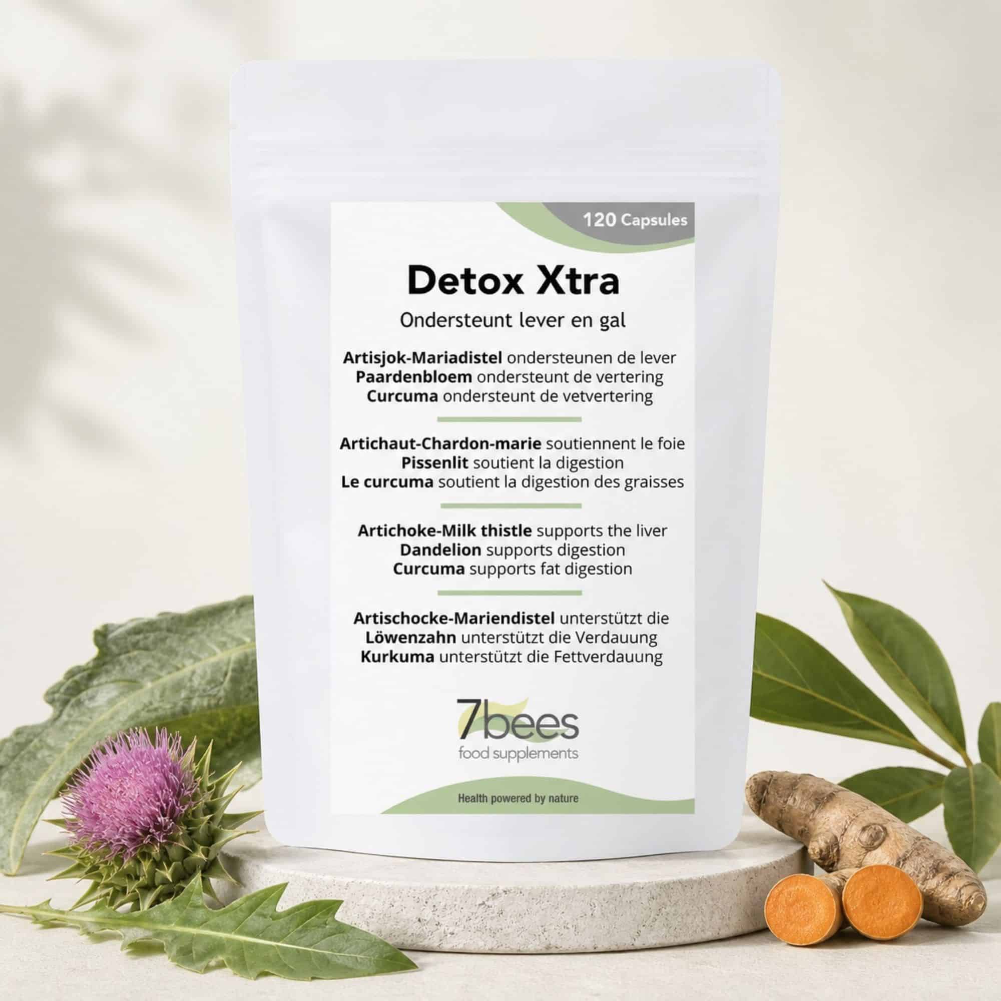 Detox Xtra - lever supplement met 4 plantenextracten - 120 capsules - Afbeelding 3