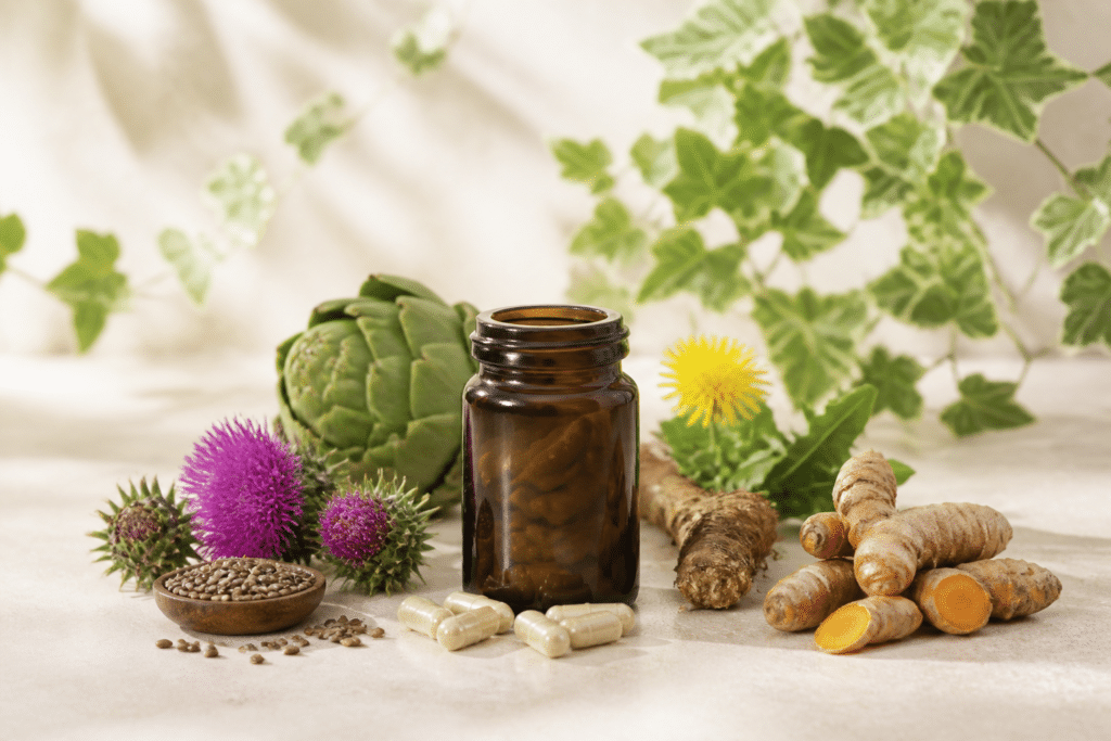 Lever capsules met mariadistel, artisjok, paardenbloem en curcuma