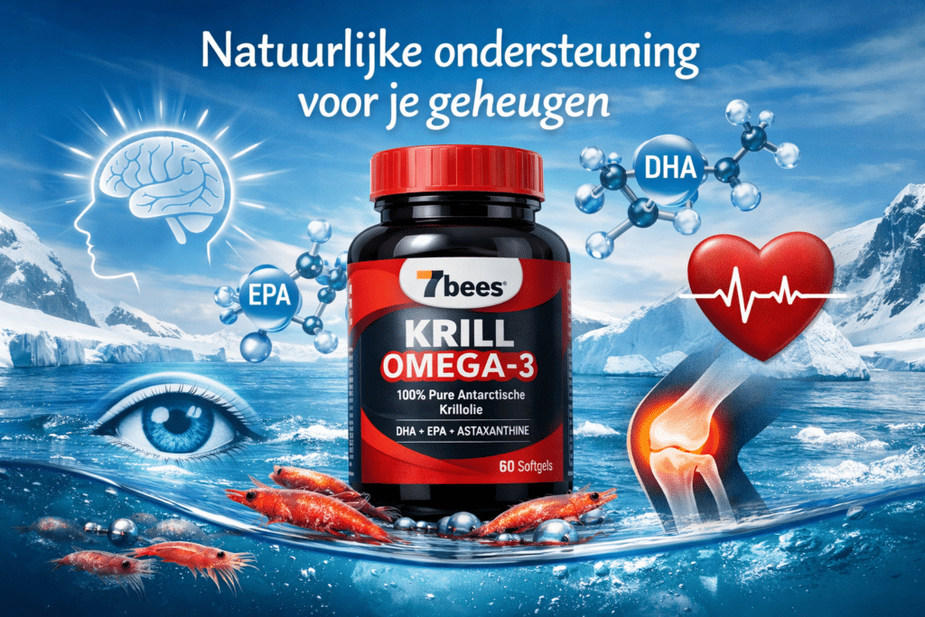 krill omega 3 7bees voor natuurlijke ondersteuning voor je geheugen