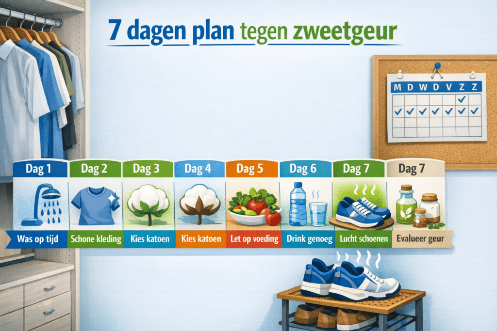 Zeven dagen plan tegen zweetgeur