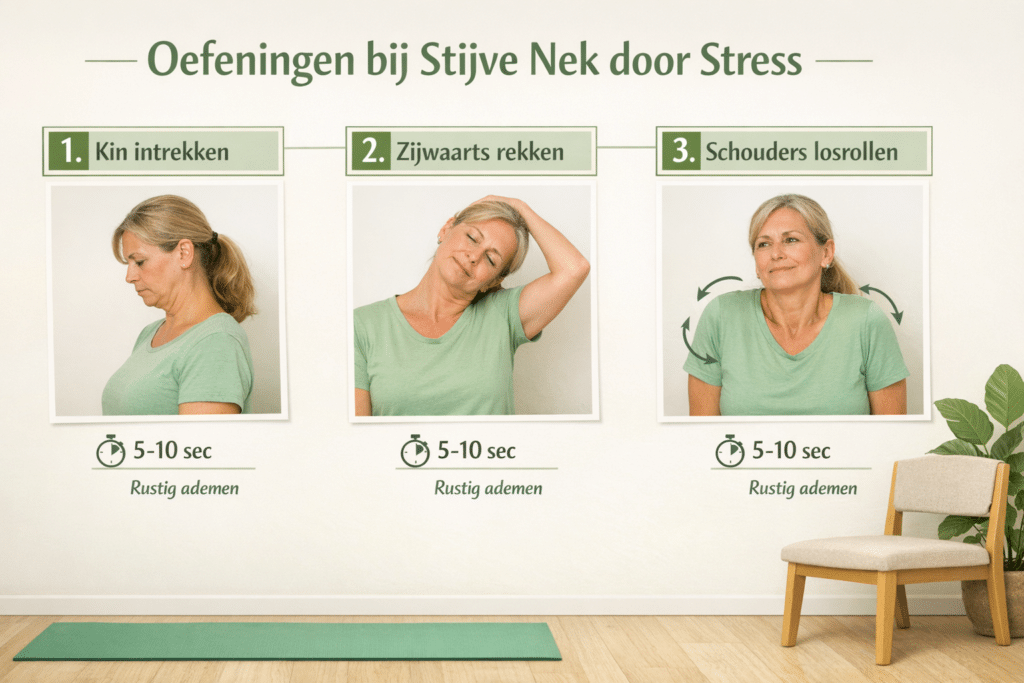 Oefeningen voor een stijve nek