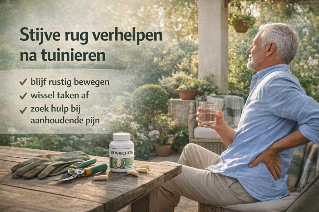 stijve rug verhelpen na tuinieren