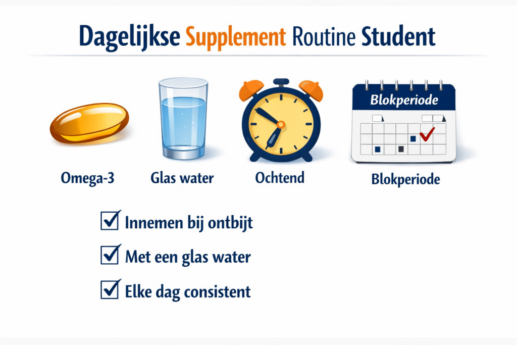 dagelijkse supplement routine student