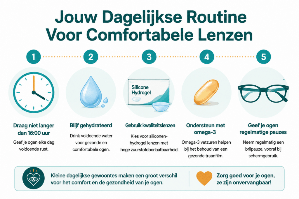dagelijkse routine voor lenzen
