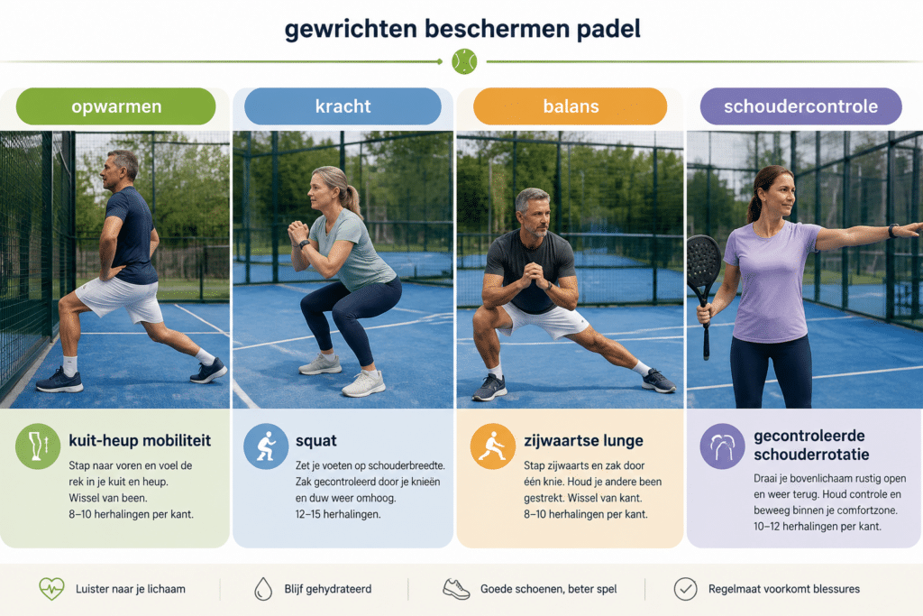 gewrichten beschermen voor padel