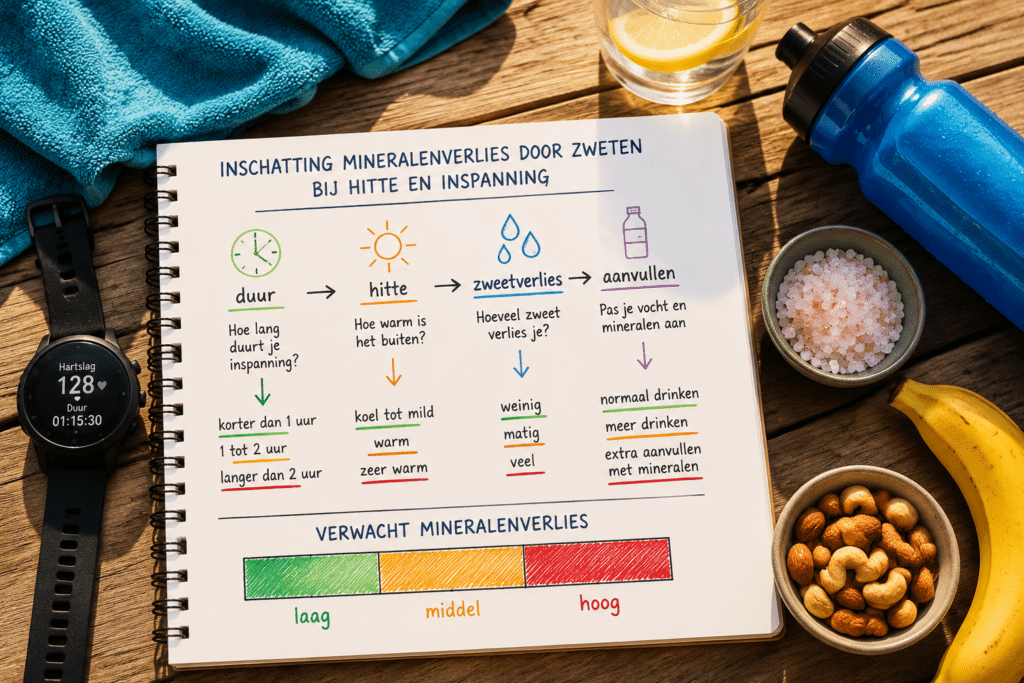inschatting mineralenverlies door zweten