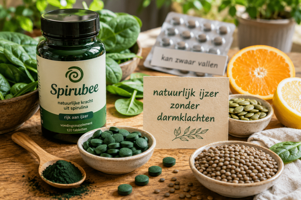 Natuurlijk ijzer zonder darmklachten met spirulina