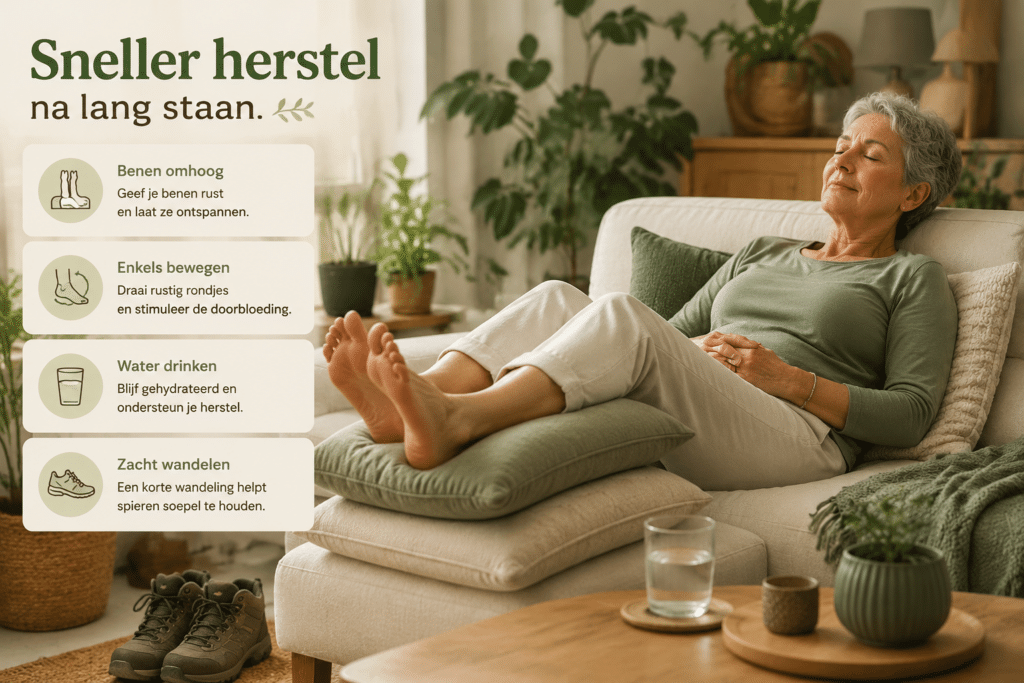 Hoe kan ik zware benen na lang staan verlichten met natuurlijke remedies?