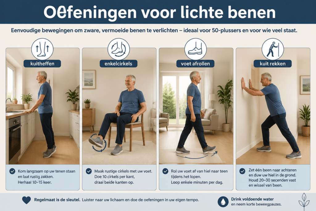 Wat zijn de beste oefeningen om zware benen te verhelpen?