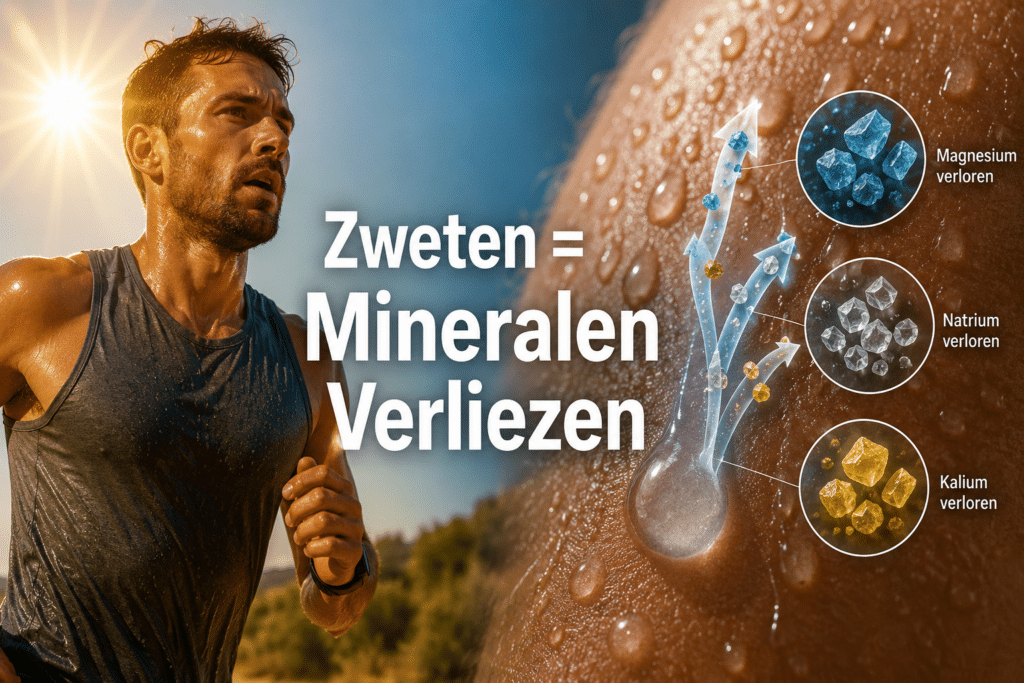 Welke mineralen verlies je via zweet en waarom maakt dat uit?