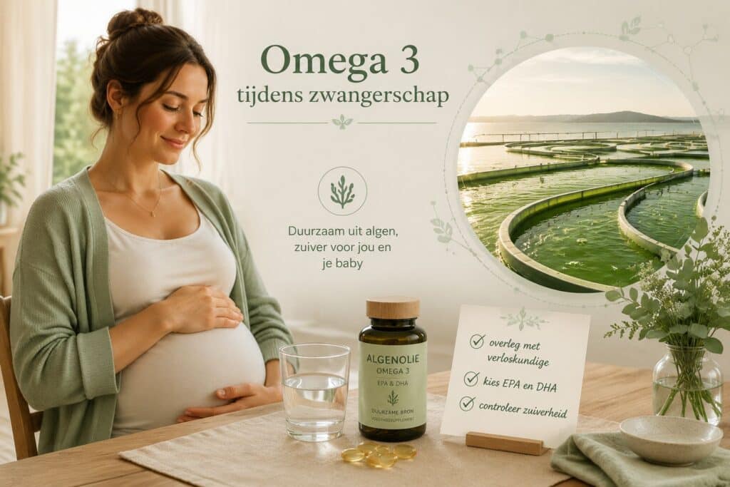 serene zwangerschap en gezinsgezondheid scène gekoppeld aan duurzame omega 3.