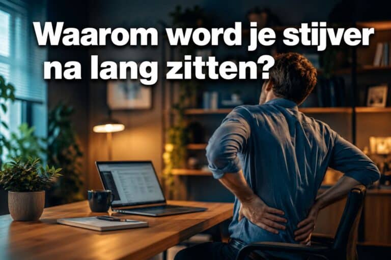 stijf na lang zitten