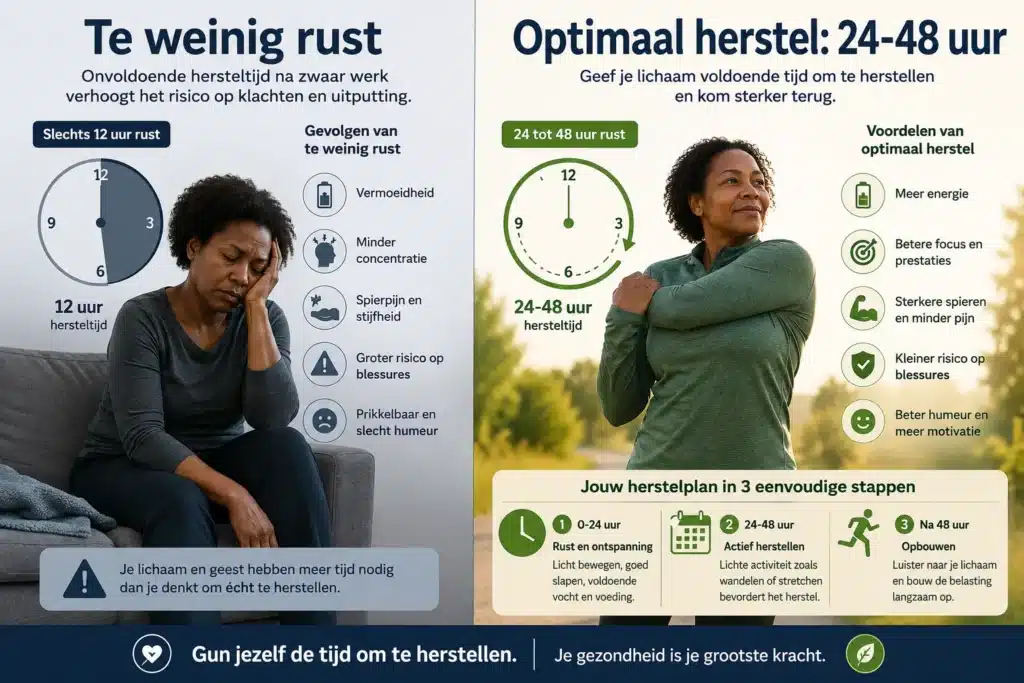 te weinig rust vs optimaal herstel